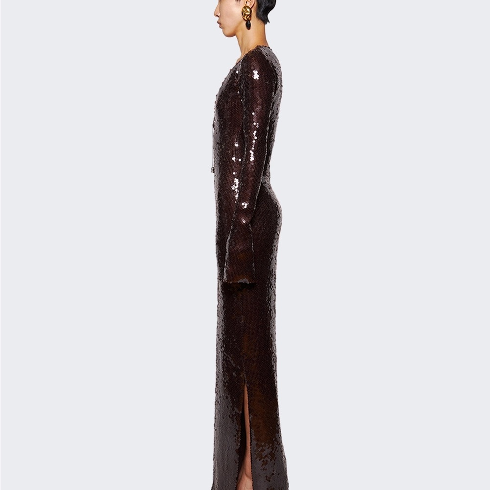 16Arlington Solara Midi Dress - Oxblood Sequin